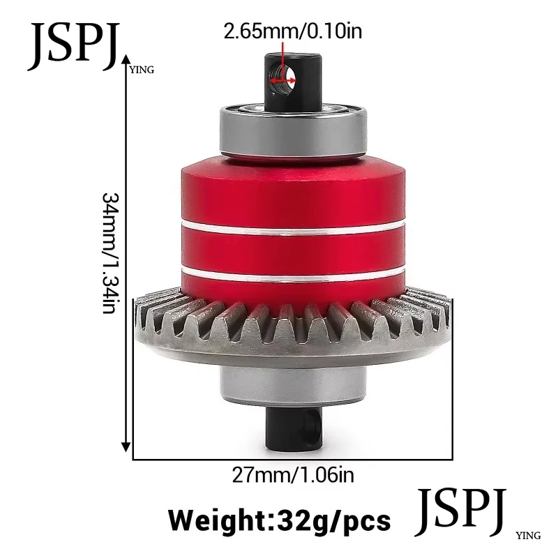 1/14 MJX HYPER GO Steel Differential Gears, Reinforced Metal Differential Upgrade Replacement Parts Fit 14210 14211 H14BM Brushl