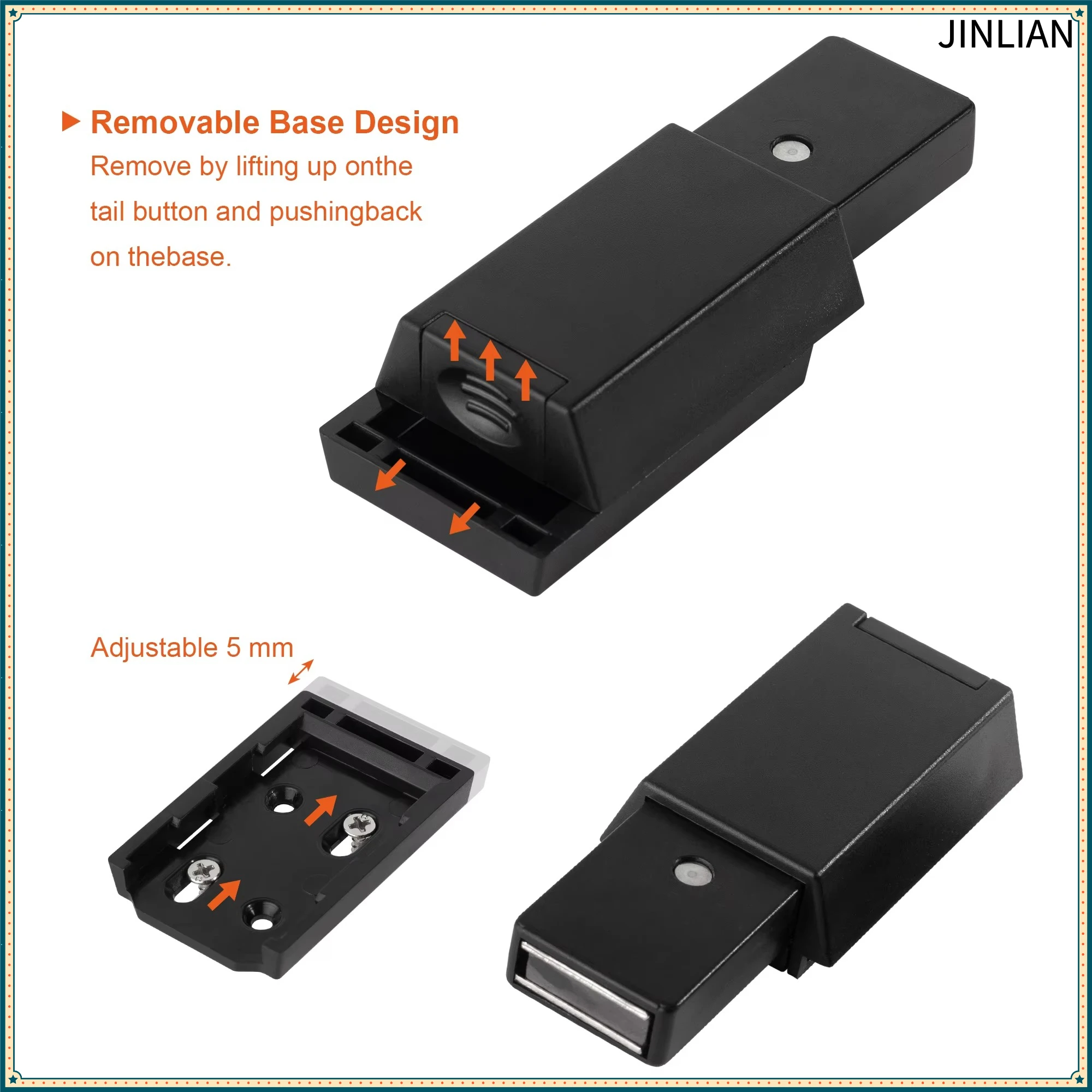 Magnetic Pressure Push To Open Touch Latch Cabinet Doors Rebound Touch Magnet For Closet Cabinet Home Furniture Hardware