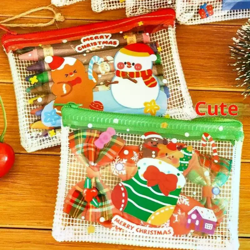 2 قطعة المحمولة مقاوم للماء حقيبة تخزين عيد الميلاد الصغيرة الكرتون البلاستيكية محفظة نسائية للعملات المعدنية الحقيبة لطيف محفظة مفتاح سماعة المنظم الهدايا #2