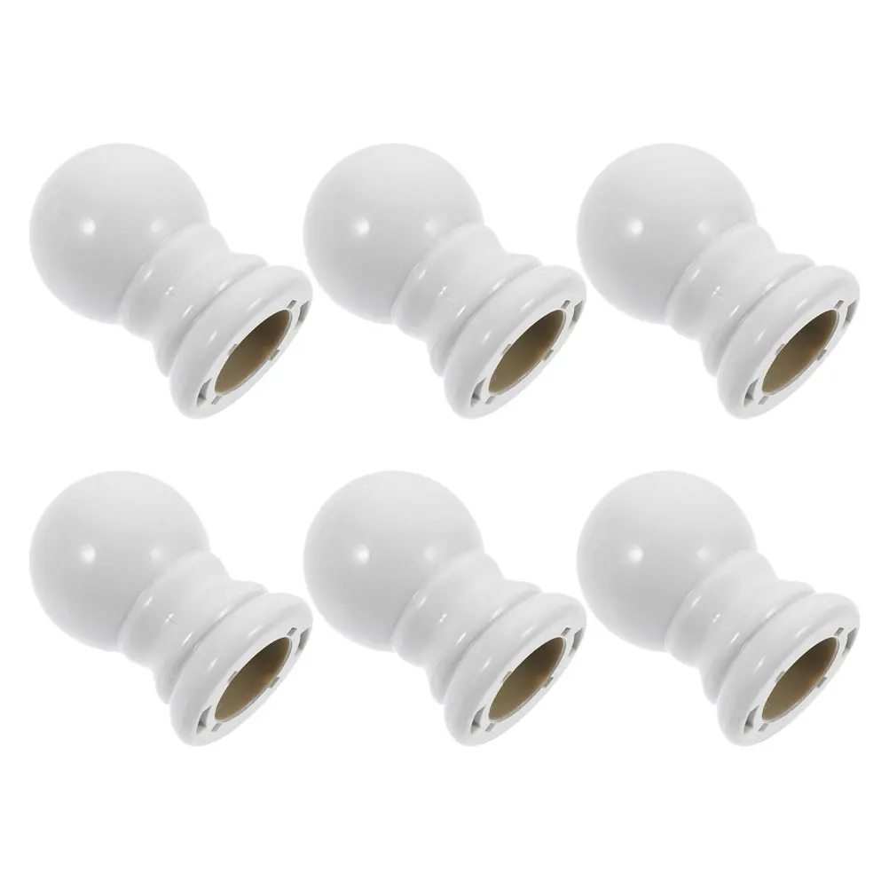 

6pcs Head Ball Durable ABS Classic Roman Lamp Finials Caps Design Versatile Home Store School Banner Display Hardware