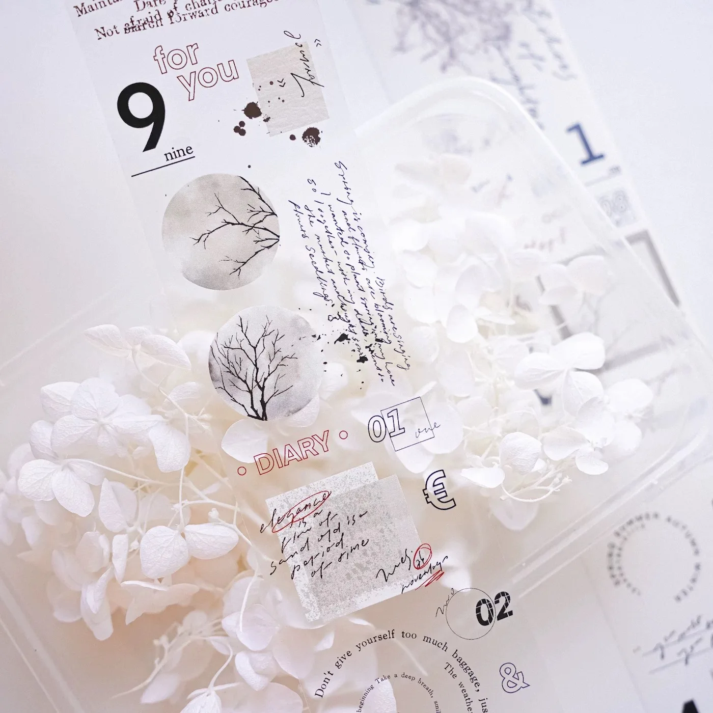 Jennyyuanzi Vintage Sepia Buchstaben Washi PET Tape für Kartenherstellung Dekoration DIY Scrapbooking Plan Aufkleber