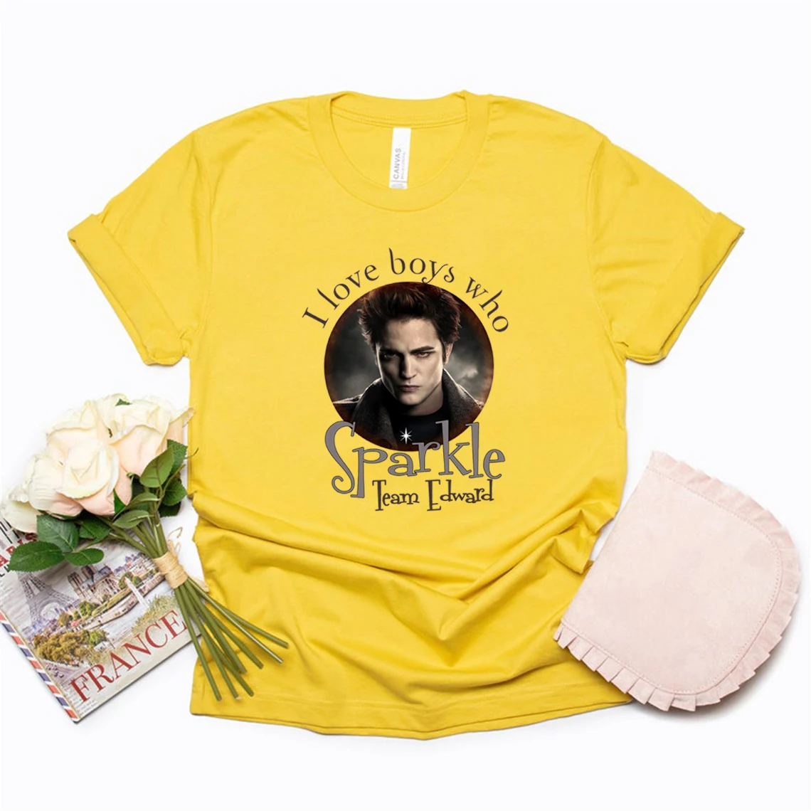 I Love Boys Who Sparkle Team Edward Shirt Edward Cullen Twilight Saga T Shirt Vintage Movie T-shirt Tops Men Women Graphic Tee