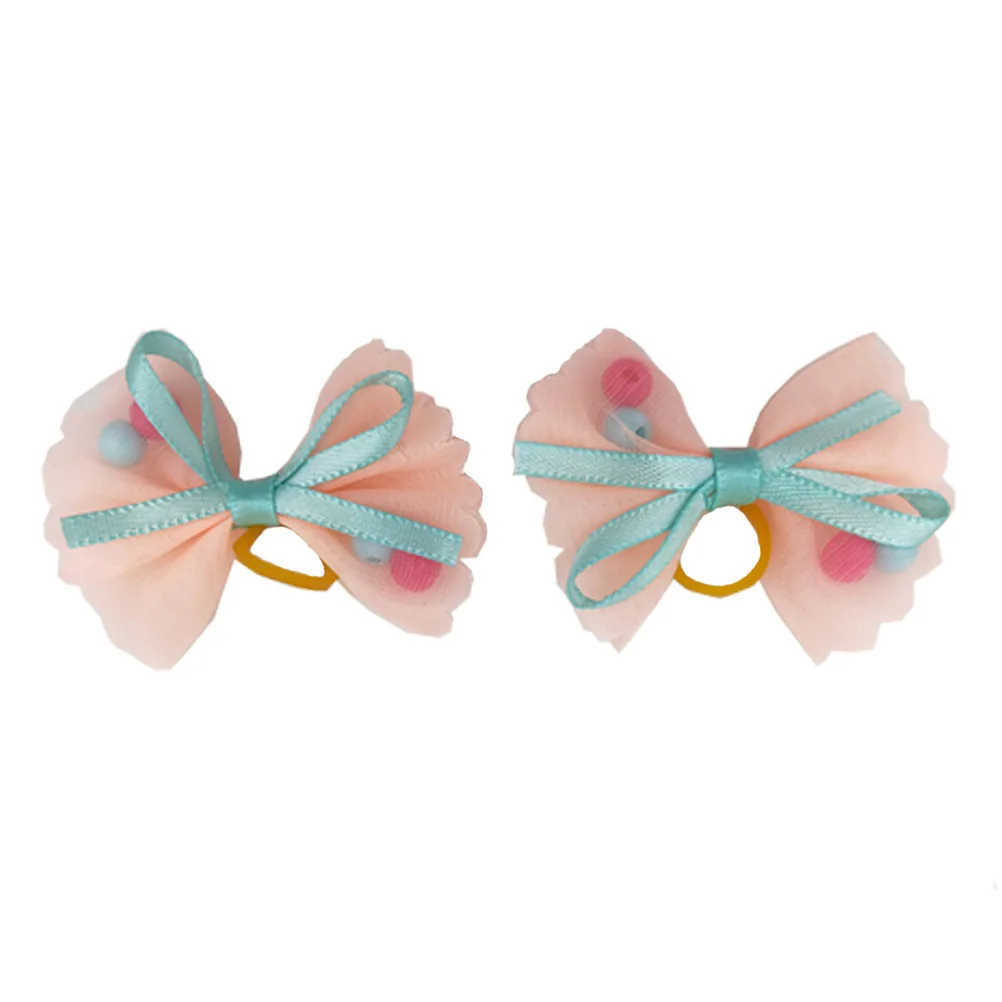 

10 Pcs Bands Bowknot Head Flower Hair Card For Dog Hair Rubber Bands Rubber Ties Durable Accessories