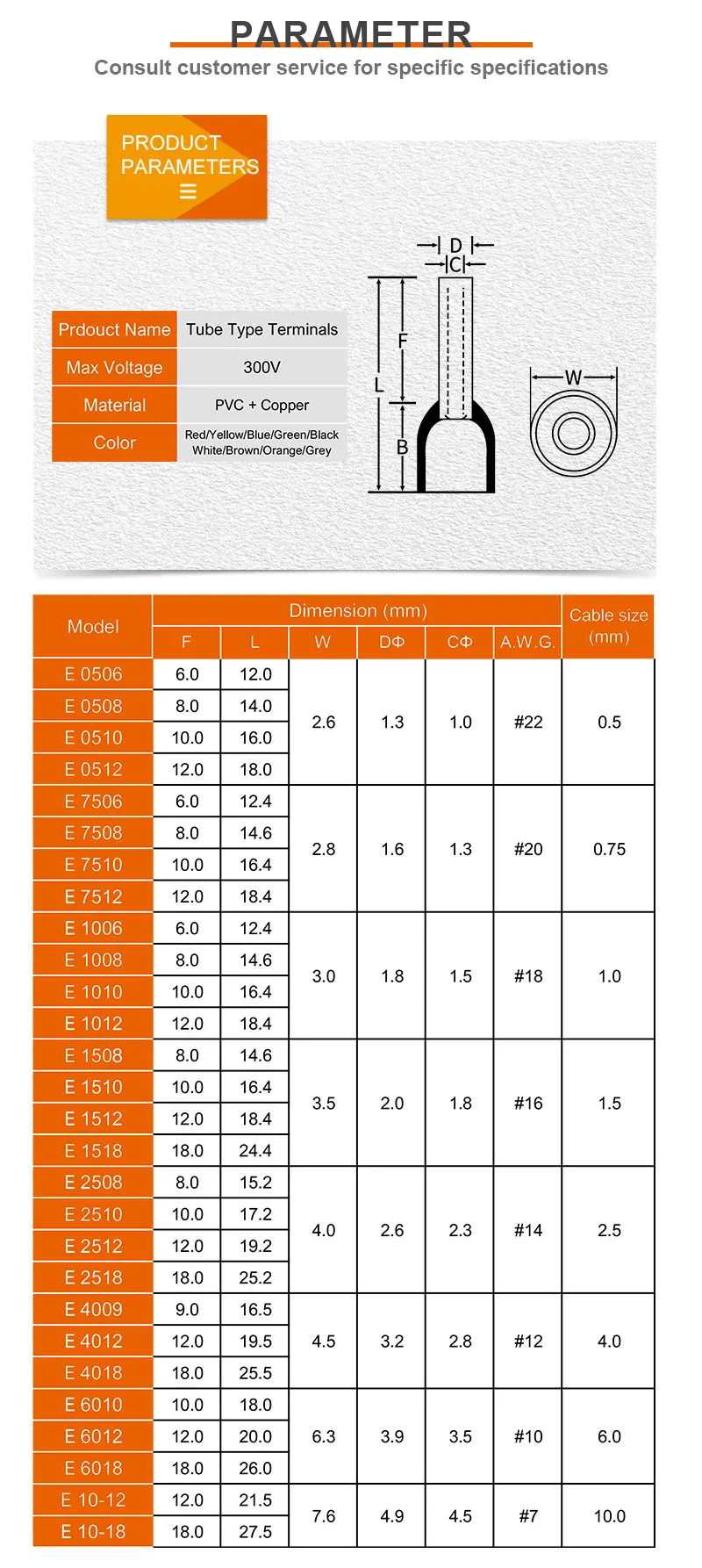 280-2120 Stück Sortiment: Mini-Crimp-Isolierklemmen VE, röhrenförmige Verdrahtungsklemmen, universelle Push-in-Kabelverbinder-Sets – Detail 5