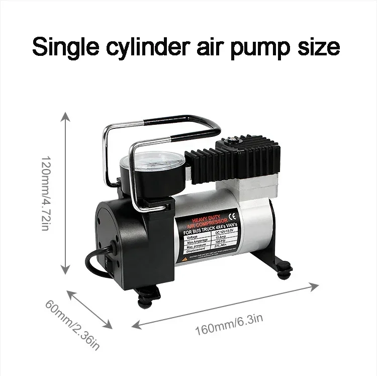 12V/220V Air Compressor Car Air Pump Portable Tyre Inflator Electric Motorcycle Pump Air Compressor Small Vehicle Air Compressor