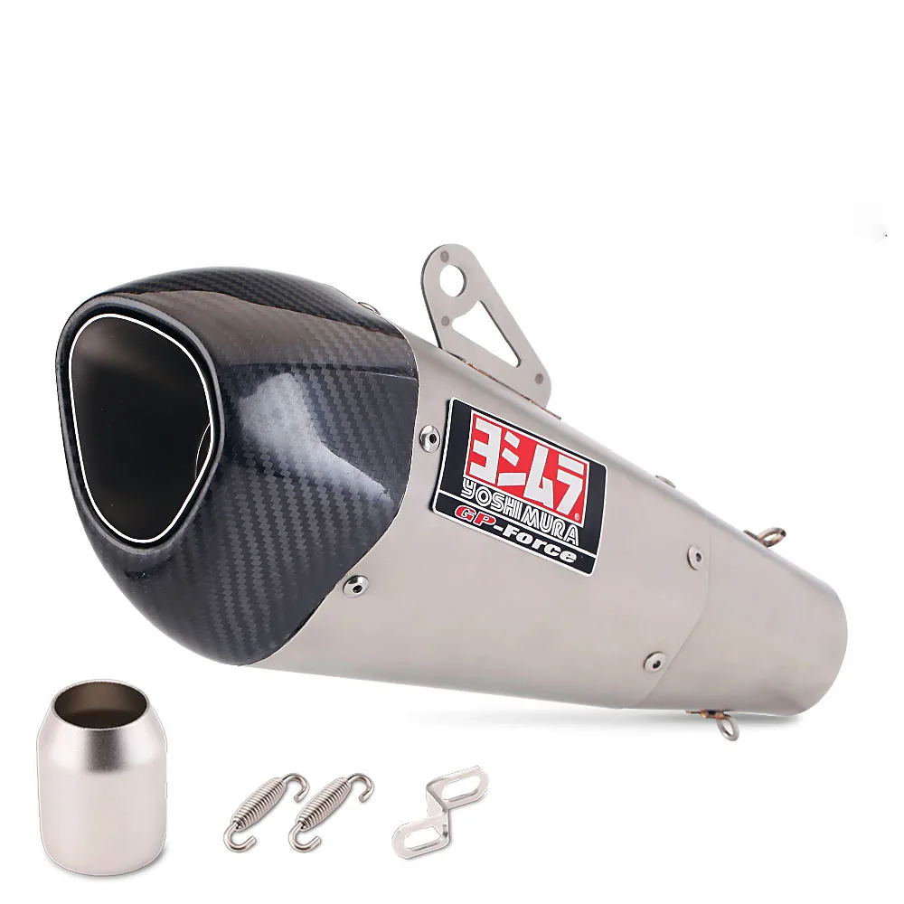 

STLF Motorcycle Exhaust Modified Muffler Yoshimura R55 Exhaust Muffler Pipe for R3 Z125 Ninja250 300SR Msx125 Mt07