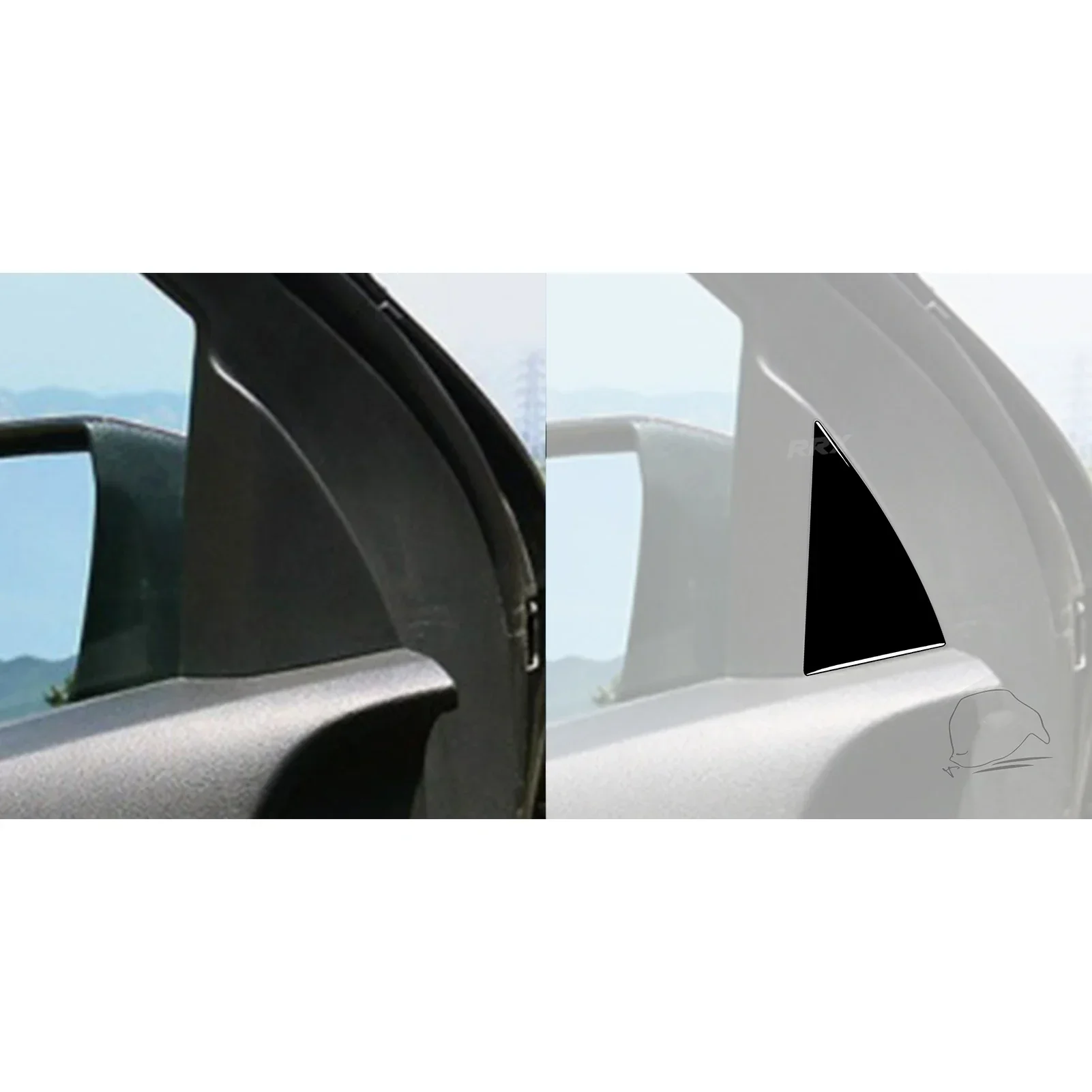 For Chevrolet Colorado/GMC CANYON 2015-up Accessories Car Black Plastic Interior Inner Window A Pillar Trim Sticker