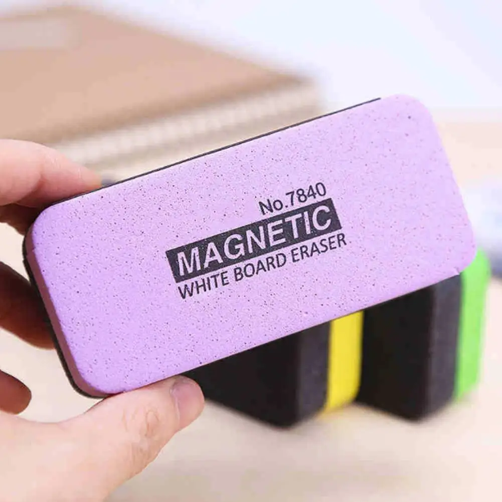 Couleur aléatoire 1PC tableau noir magnétique tableau blanc gomme nettoyant lingette sèche marqueur stylo plumeau blanc noir tableau à craie