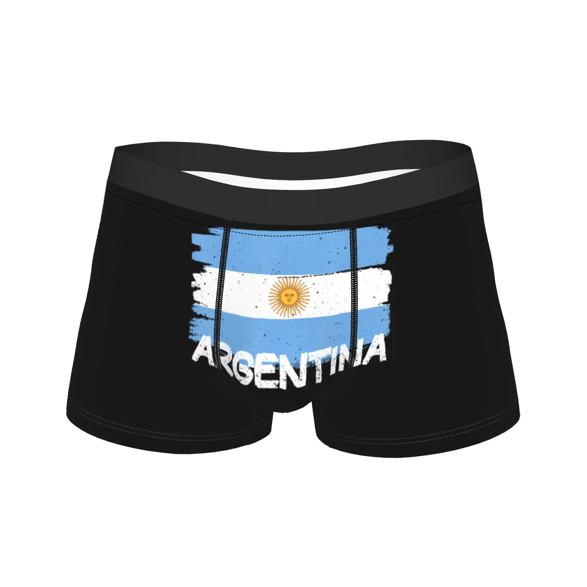 Cool Argentina Flag Underwear  Man Panties Design Breathable Boxer Shorts Trenky Boxer Brief Plus Size
