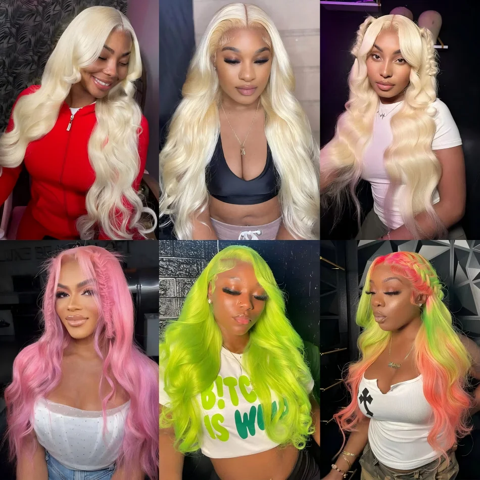 613 Blonde Wig Body Wave Wigs Human Hair 13x6 Hd Lace Frontal Wig Transparent Lace 250 Density 13x4 Lace Front Human Hair Wig image 5