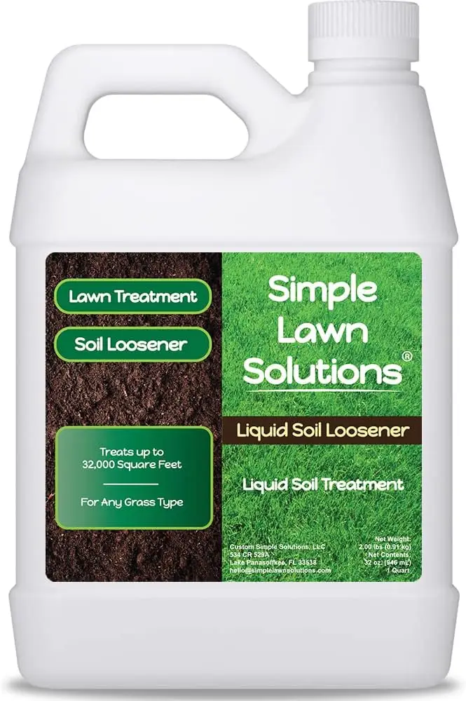 

Liquid Soil Loosener - Conditioner for Compact Soil, Standing Water & Poor Drainage, Any Grass Type