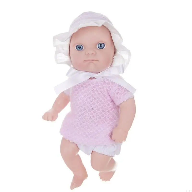 

Collectible 8inch Vinyls Newborns Baby Girl Doll Realistic Nursery Decors L8RB