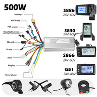 24V 36V 48V 60V Electric Bike Brushless Controller with LCD Display E-bike Accessories Parts E-Scooter 500W S886 S830 G51 S866
