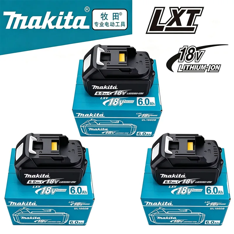 Authentic Makita 18V 6.0Ah Battery, Hot Selling 18V Tools Battery, Replaceable DHR202 DJV182 DDF487 DTW700 DGA404 DTD173