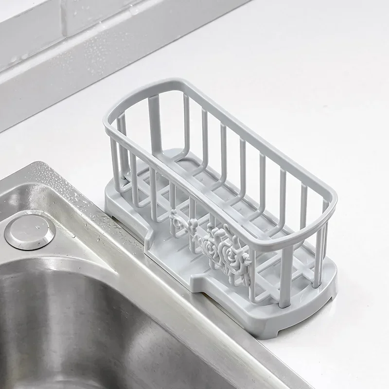 1Pc Kitchen Sink Drain Rack Storage Basket Sponge Dishcloth Holder Removable Household Bathroom Soap Dispenser Organizer Shelf