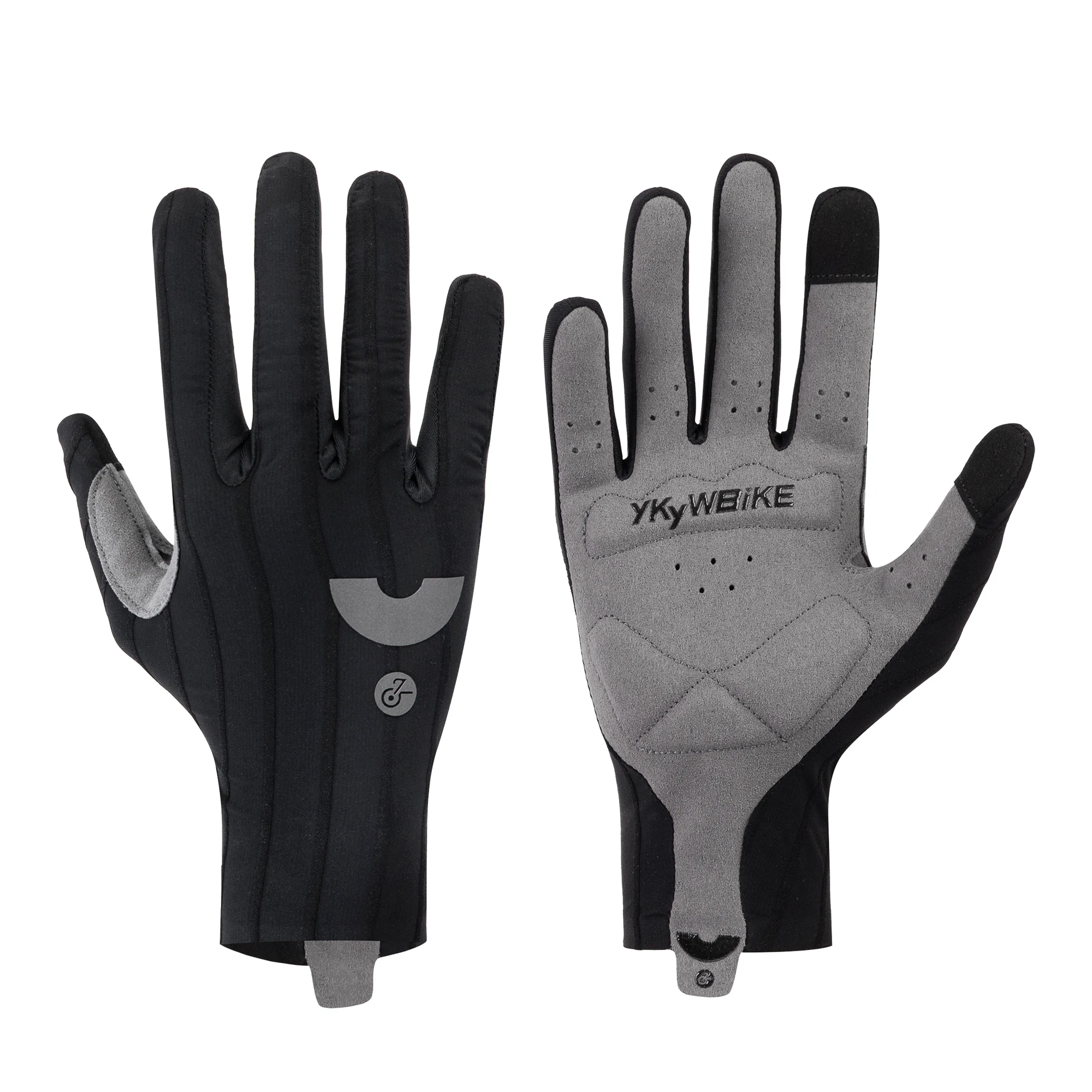 YKYWBIKE Fahrradhandschuhe, gewebt, aerodynamisch, gestreift, Fahrrad-Sporthandschuhe, rutschfeste Reithandschuhe, stoßdämpfende Rennradhandschuhe