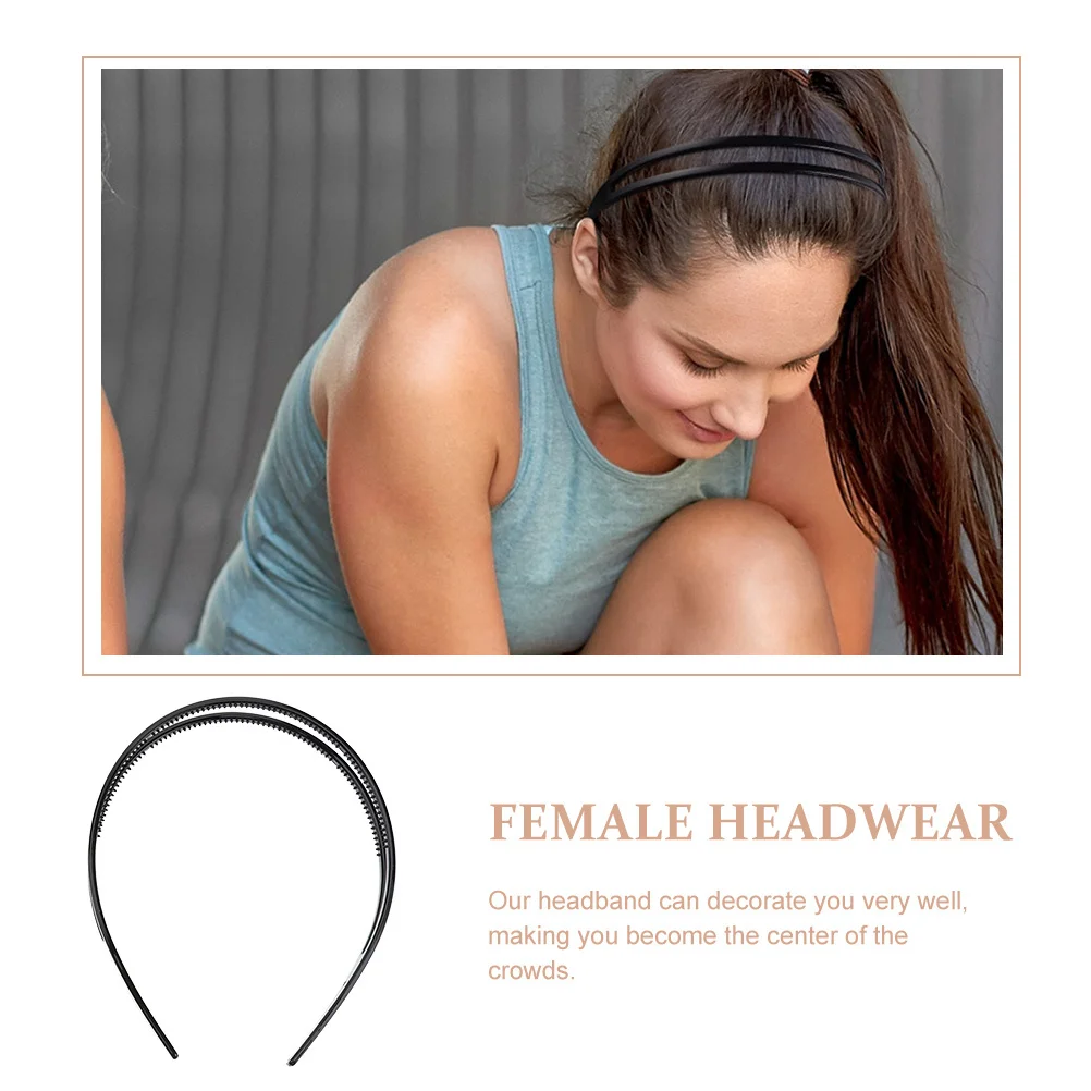미끄럼 방지 머리띠 여성 프리미엄 헤어 액세서리 가볍고 내구성이 뛰어난 페이스 워싱을 위한 2단계 디자인 일상 착용 운동