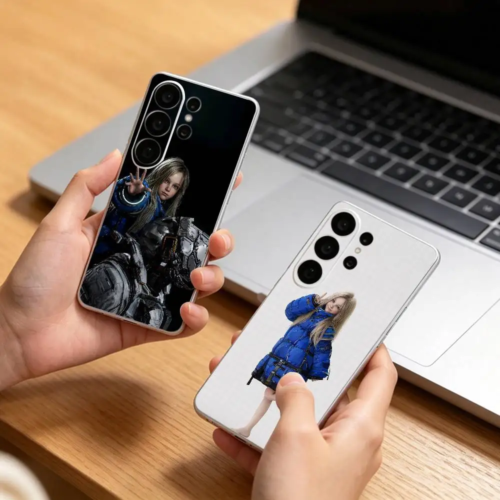 Game D-Diana Pragmata Transparent phone Case For Samsung S25,24,21,22,21,20,10,S9Ultra,Plus,Fe,Lite