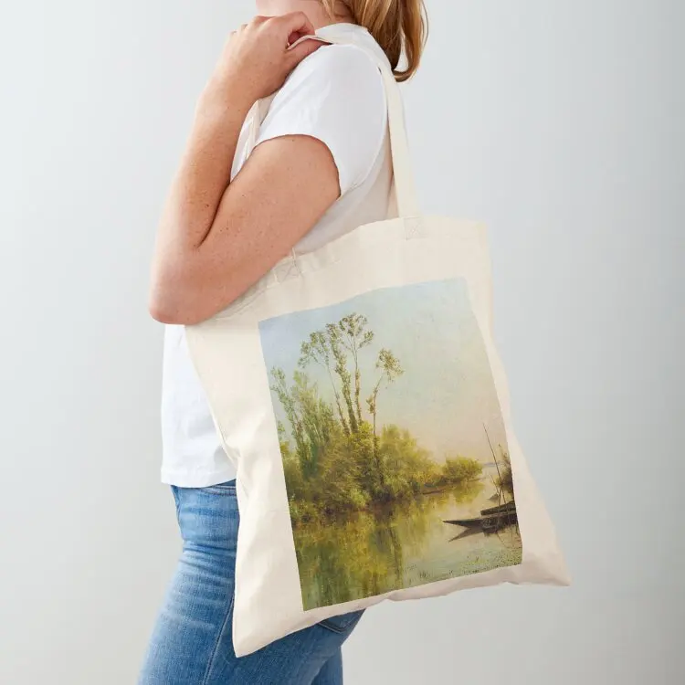 Charles Daubigny -Francois les Iles -Seine River in Bezons Tote Bag