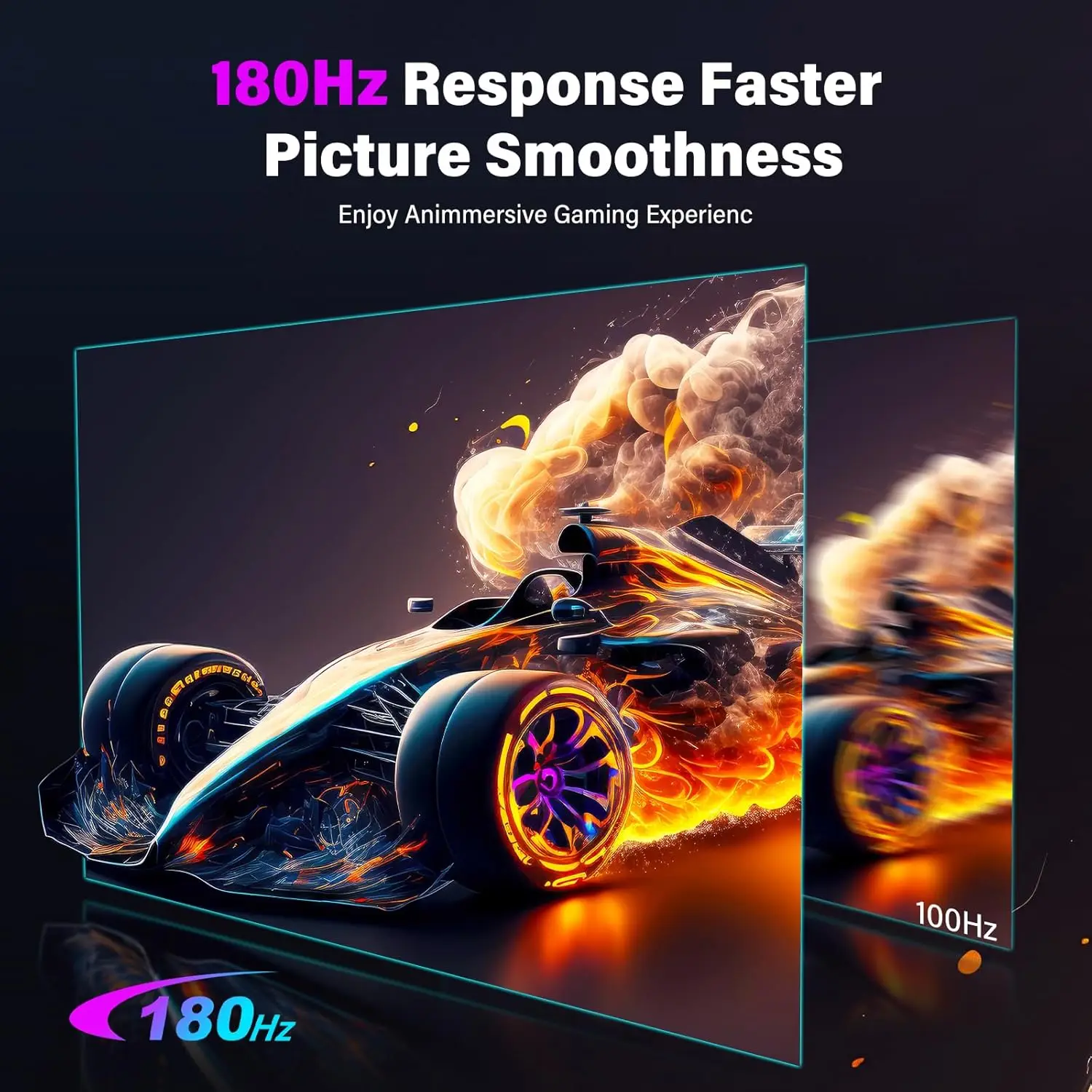 UPERFECT 23.8 "180Hz 2K مراقبة الألعاب المحمولة QHD نوع C HDMI العناية بالعين الشاشة الثانية الخارجية لجهاز الكمبيوتر المحمول وحدة تحكم الألعاب PS5 تبديل جهاز الكمبيوتر الشخصي الهاتف مع حامل الوقوف HDR FreeSync