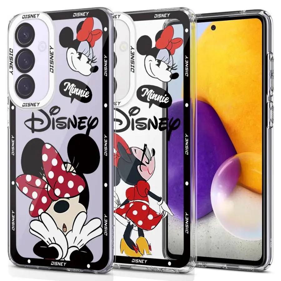 Disney Minnie Mouse Cover Case for Samsung Galaxy A35 A55A53 A54 A73 A34 A33 A25 A24 A13 A14 A15 Clear Soft Shell