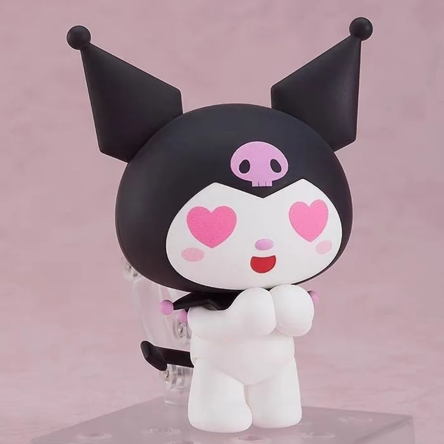 Sanrio Kuromi My Melody Kawaii Model Doll Ornament Cartoon Anime Interchangeable Face Cute Doll Toys For Kids Decor Girl Gift