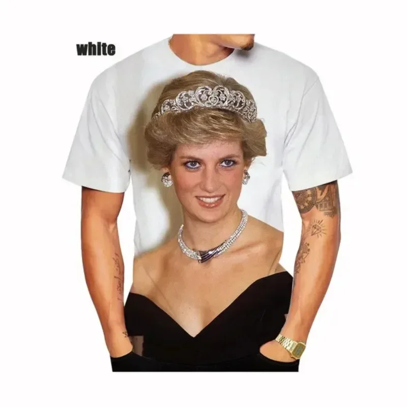 الرجال والنساء الأميرة ديانا 3D المطبوعة تي شيرت ، قمم قصيرة الأكمام ، ملابس رجالية ، جودة ، Haikyuu #4