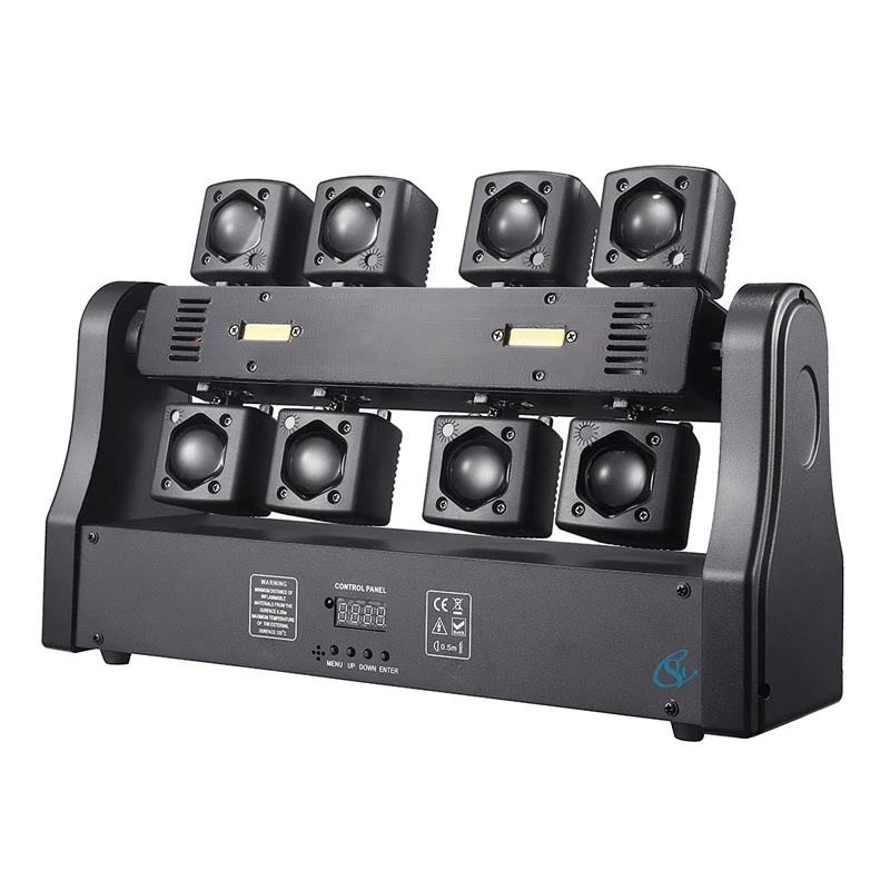 LED 120W 8 Arm Beam Moving Head Light Professional Stage Lights DMX512 Control DJ Disco Lights with Laser for Wedding Party view 4