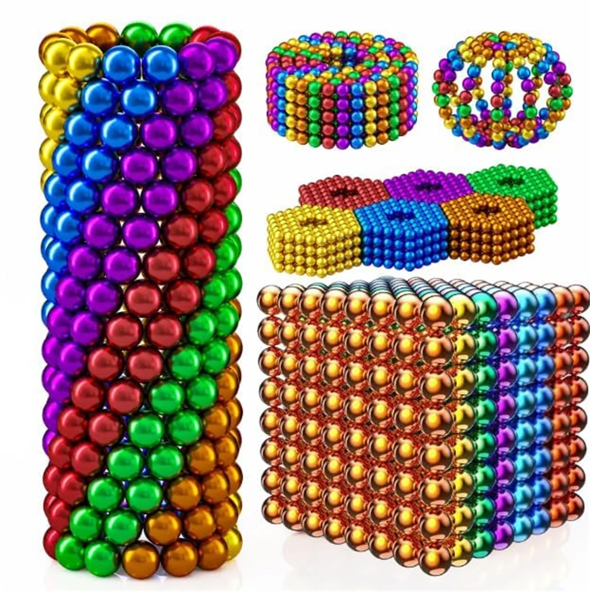 

216Pcs 5mm Colorful Magnets Ball Beads Strong Magnetic Hook Push Pins for Fridge Whiteboard Photo Memo Office Home DIY Decor