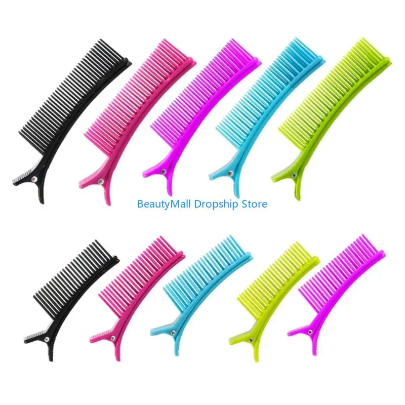 

40JD 6 Pieces Strong Hold Hair Clip Textured Grip Design for Efficient Hair Cutting Coloring Sectioning and Styling Tool