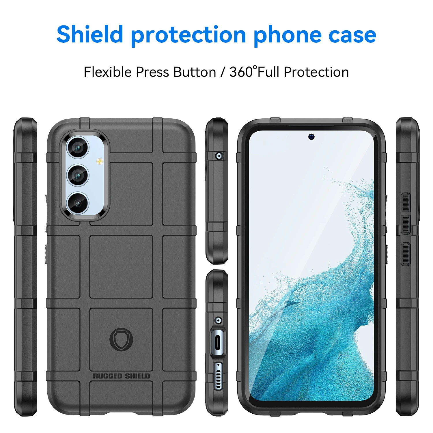 Galaxy A54 5G Cases Rugged Silicone TPU Bumper Armor Duty Shockproof Thick Shield Solid Case For Samsung Galaxy A14 5G A04 Cover