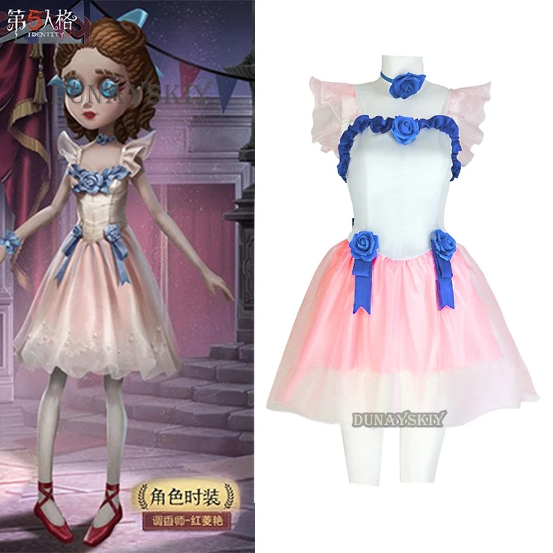 Game Identity V Cosplay Costumes Survivor Perfumer Vera Nair Cosplay Costume The Red Shoes Skin Uniforms Pink Suits Dresses