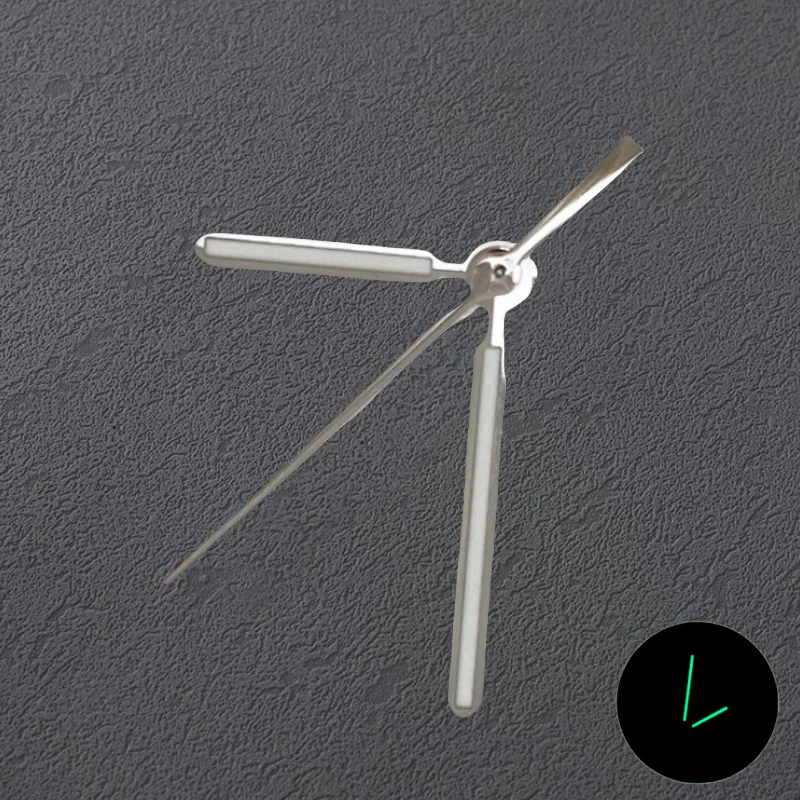 أعلى نهاية 9*13.5*13.5 مللي متر 3 دبابيس الإبر الأخضر مضيئة مؤشرات ساعة الأيدي مجموعة لحركة رويال أوك سيك NH35/NH36/4R/7S تعديل