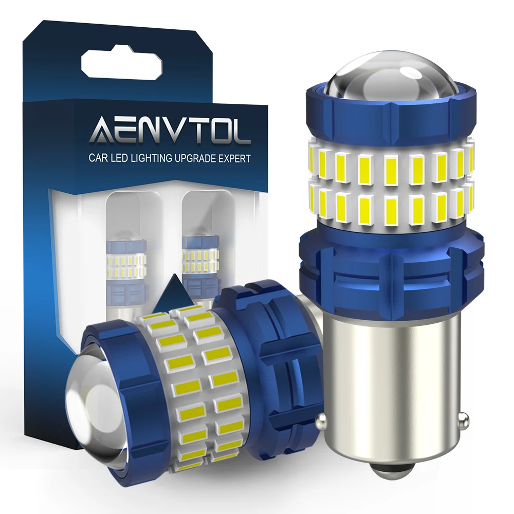 AENVTOL 2 個 Canbus S25 1156 BA15S P21W LED 電球バックアップリバースライトデイタイムランニングライトブレーキターンシグナルランプエラーフリー