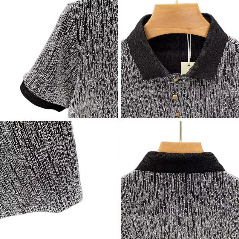 New Lapel Shirt Summer Trend Niche Half-sleeved Shirt  High-end Handsome Casual Men's Short-sleeved Shirt