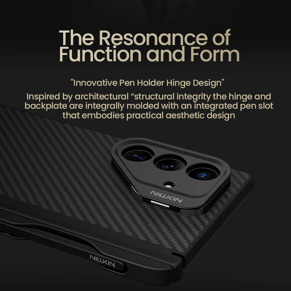 

For Samsung Galaxy Z Fold 7 5G Nillkin Case Magnetic Aramid Fiber CarboProp With S-Pen Precision Cutout Camera Stand Protection