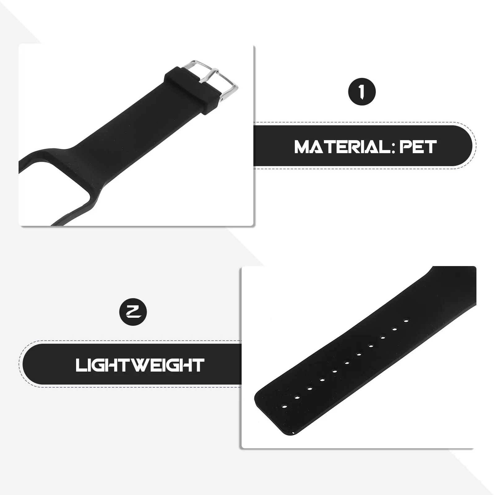 Correa de repuesto para reloj inteligente para mascotas, de color sólido, para hombres y mujeres, con cierre metálico hipoalergénico, resistente al agua y al sudor, de diseño moderno.