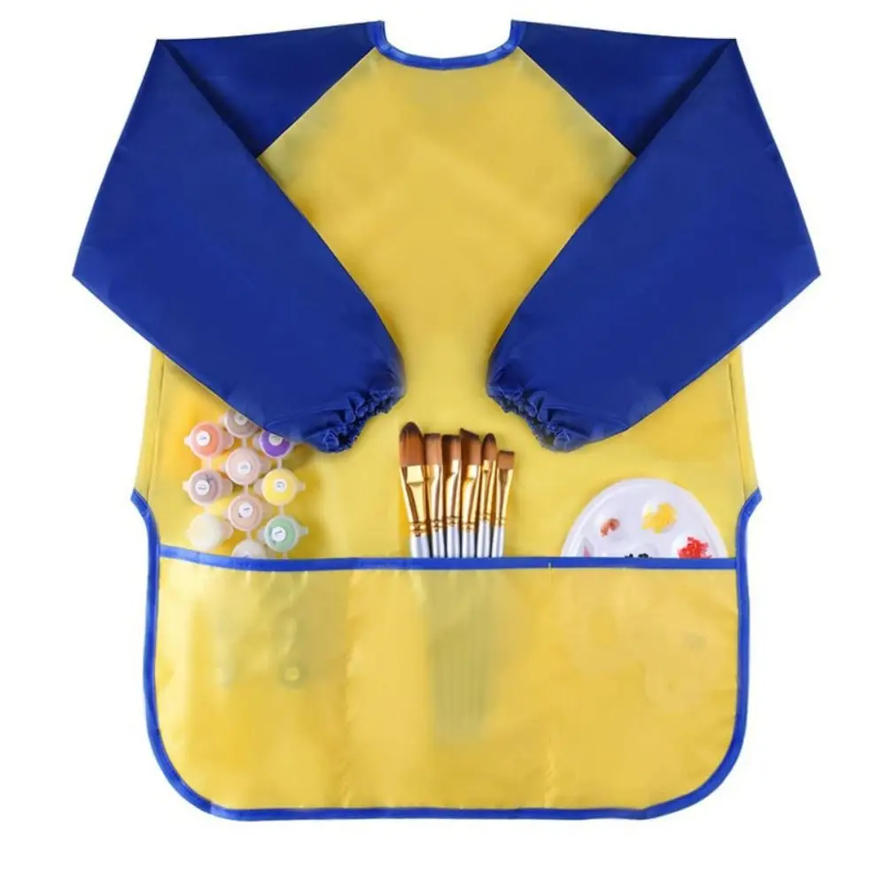 Reusable Nylon Painting Apron Long Sleeves With 3 Pockets DIY Painting Aprons Dirty-resistant Waterproof Apron Kitchen
