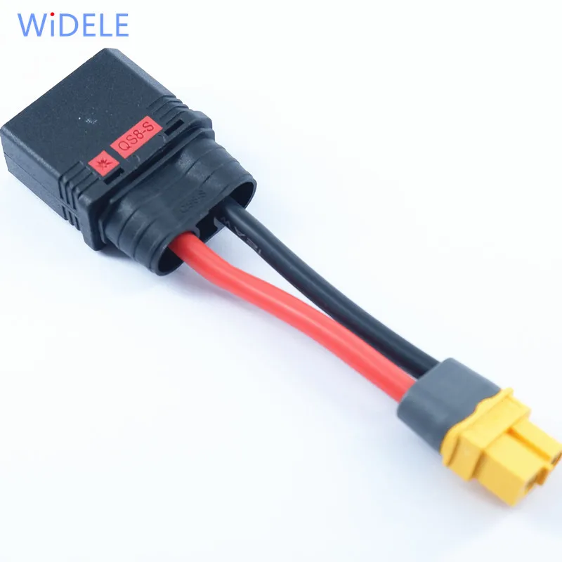 1Pcs QS8-S Male to XT60H Female Connector with 12AWG 50mm Wire RC Plant Agriculture UAV Adapter Cable Lithium battery cable