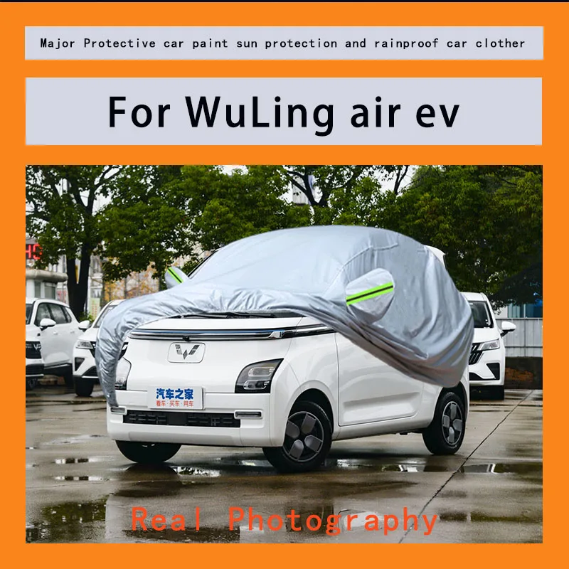 

﻿﻿For Wuling air ev Car Covers Outdoor Waterproof Dustproof Sun Rain Snow Protection Thick Oxford Cloth Full Outer Cover