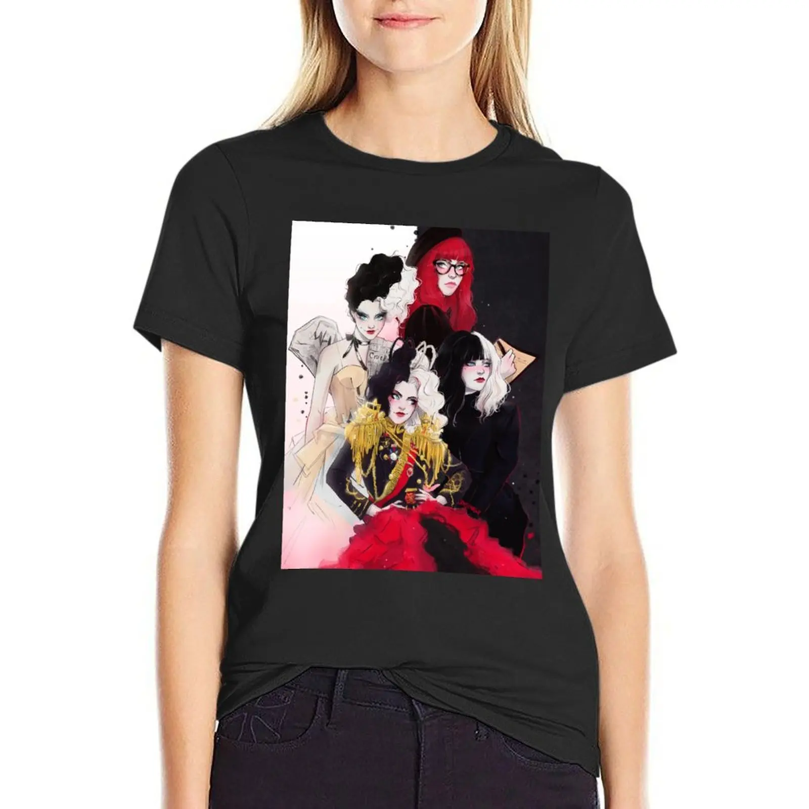 CRUELLA T-Shirt Blouse hippie clothes funny graphics luxury designer clothing Women