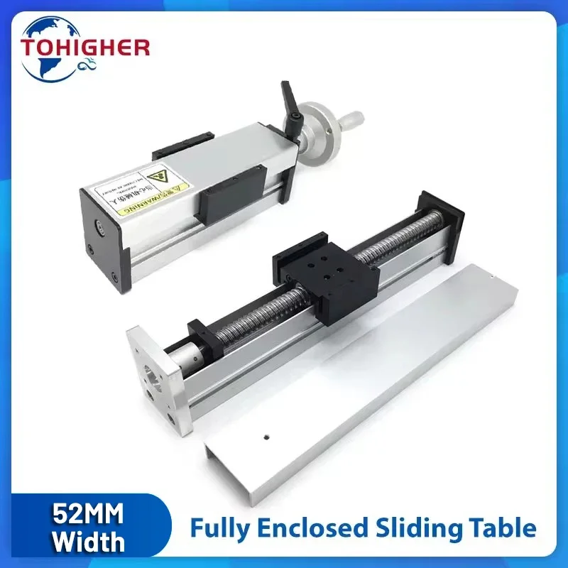 

CNC Fully Enclosed Sliding Table Dust Cover Linear Guide Rail Stage Electric/Manual Mobile Module 40mm Width XYZ Axis Slide