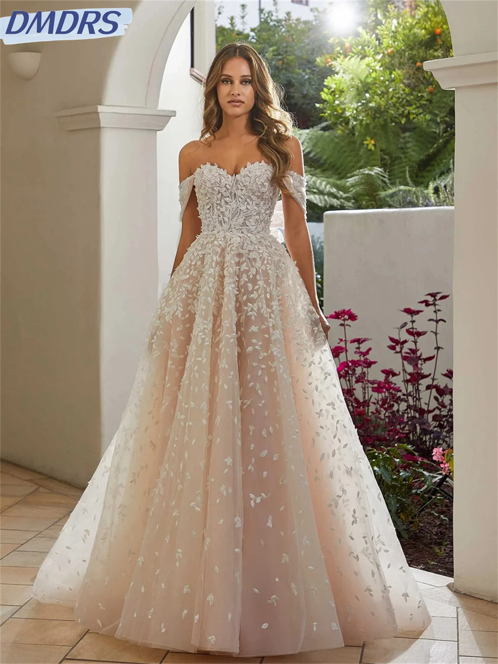 Gaun pernikahan sederhana applique Boho gaun pengantin Tulle anggun 2024 jubah pengantin tanpa lengan anggun Vestidos De Novia