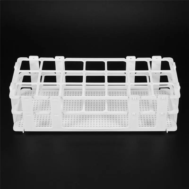 Superior-9 Packs Plastic Test Tube Rack, 21 Holes Lab Test Tube Rack Holder For 30Mm Test Tubes, White, Detachable (21 Holes)
