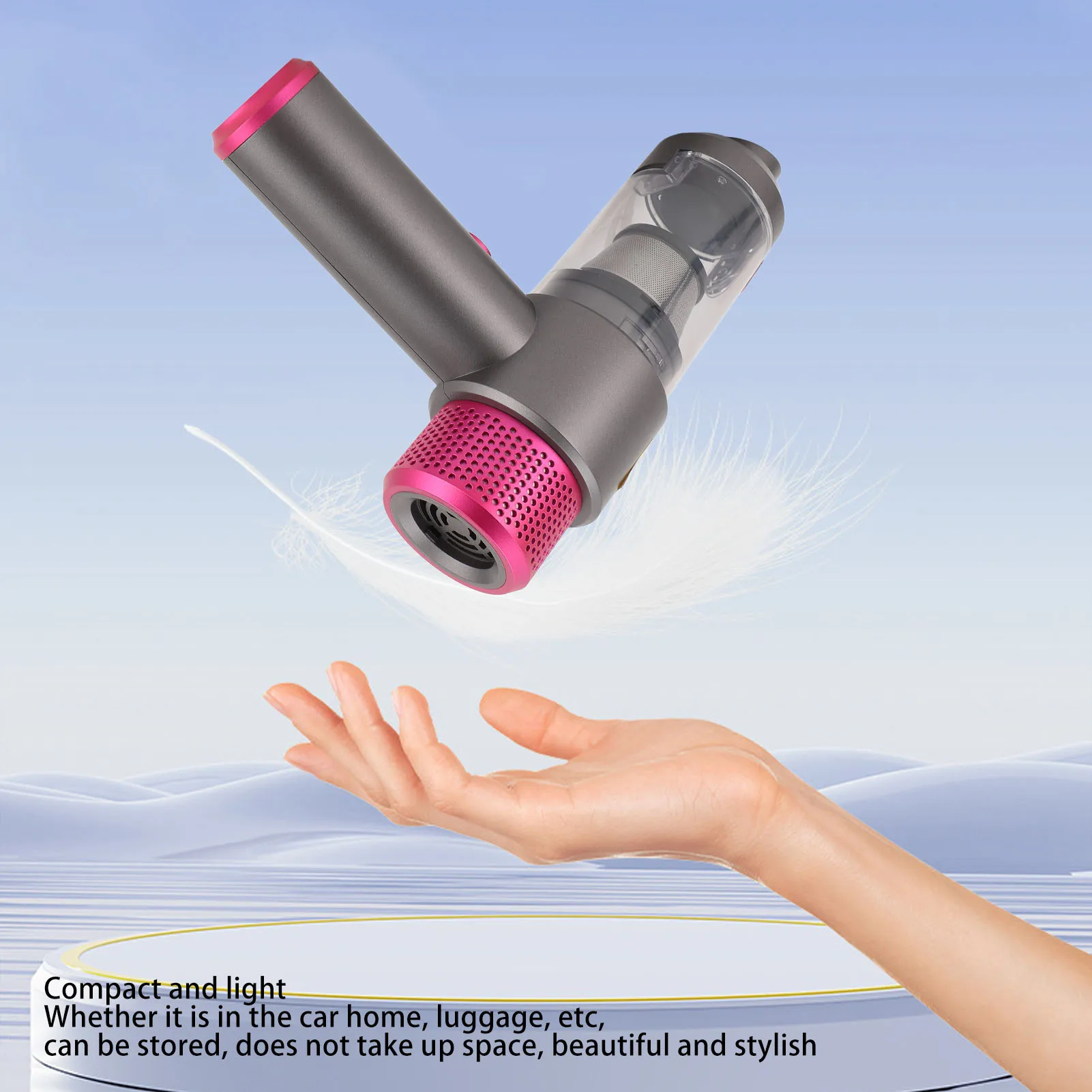 

Car Vacuum Cleaner 15000PA 4 in 1 Type C Charging Portable Small Cordless Handheld Vacuum Cleaner with LED Light for Home