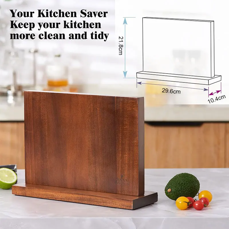 Home Kitchen Magnetic Knife Block Holder Rack Magnetic Stands with Strong Enhanced Magnets Multifunctional Storage Knife Holder