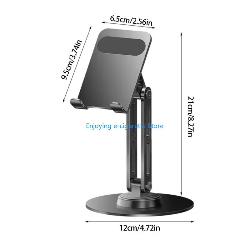 Robuster, ergonomischer Telefonhalter mit um 360 Grad drehbarer Basis, faltbaren Halterungen für Anzeige Quer- oder – Detail 6