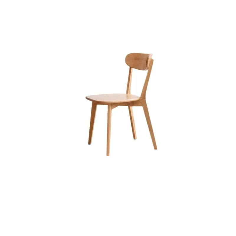 Solid wood Nordic oak back chair, home leisure modern simple restaurant dining chair