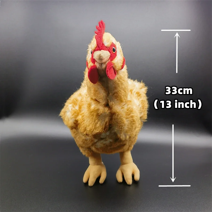 Hen High Fidelity Anime Cute Rooster Plushie Cock Plush Toys Lifelike Animals Simulation Stuffed Doll Toy Gifts For Kids