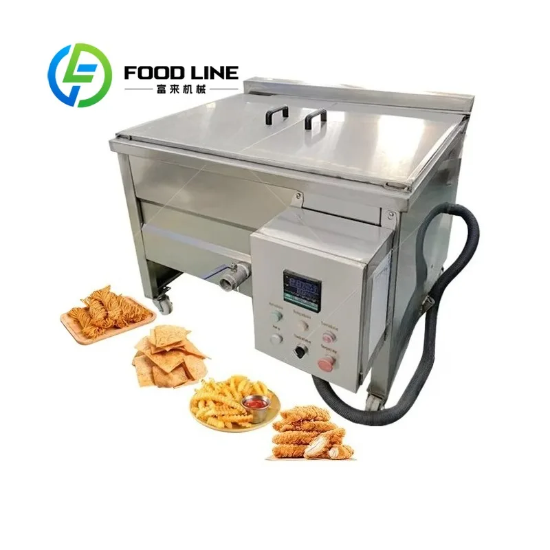 Factory Supplier Electric Chicken / Potato Chips Pressure Fryer Frying Equipment Electric Gas Frying Processing Line 50-250L